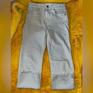 LOFT Tan ankle-cut pants